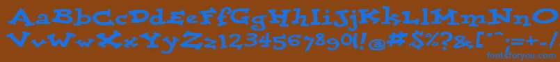 Doloresblackc Font – Blue Fonts on Brown Background