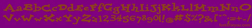 Doloresblackc Font – Brown Fonts on Purple Background