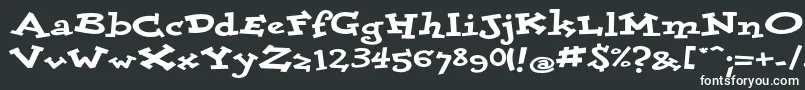 Doloresblackc-fontti – valkoiset fontit mustalla taustalla