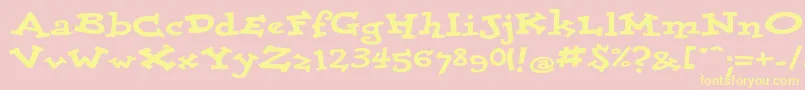 Doloresblackc Font – Yellow Fonts on Pink Background