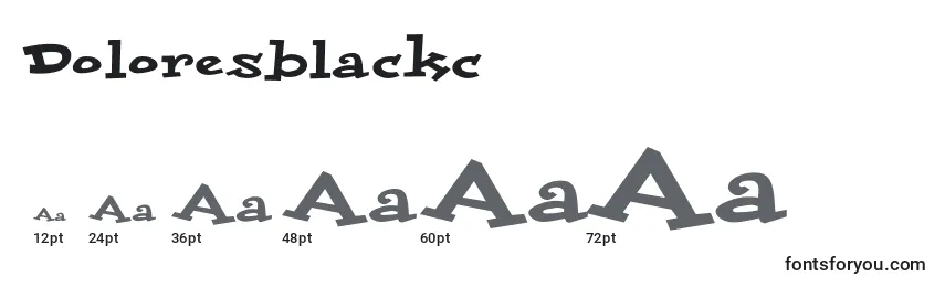 Размеры шрифта Doloresblackc