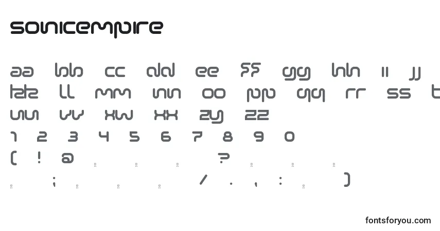 Police SonicEmpire - Alphabet, Chiffres, Caractères Spéciaux