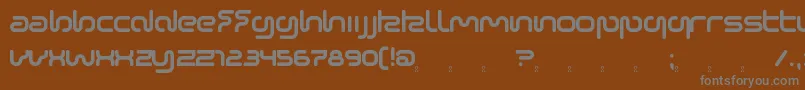 フォントSonicEmpire – 茶色の背景に灰色の文字