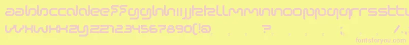 Czcionka SonicEmpire – różowe czcionki na żółtym tle