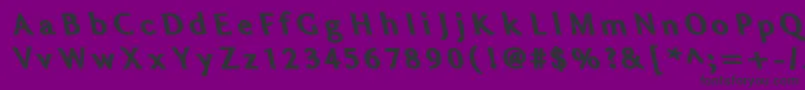 FatLefty Font – Black Fonts on Purple Background