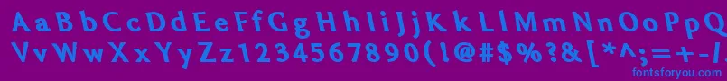 FatLefty Font – Blue Fonts on Purple Background