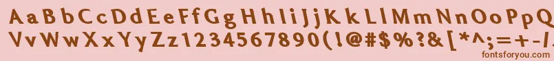 FatLefty Font – Brown Fonts on Pink Background