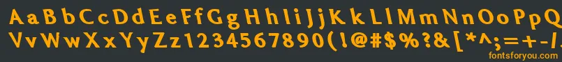 FatLefty Font – Orange Fonts on Black Background