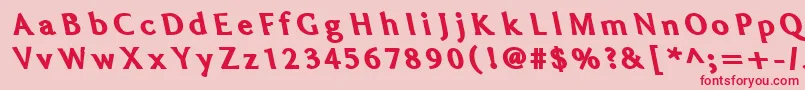 FatLefty Font – Red Fonts on Pink Background