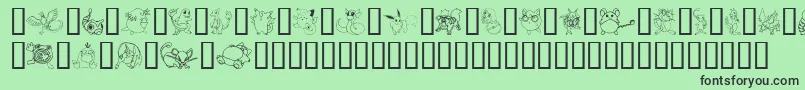 TylersPokemon Font – Black Fonts on Green Background