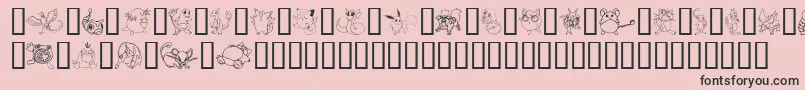 TylersPokemon Font – Black Fonts on Pink Background