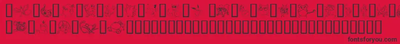 TylersPokemon Font – Black Fonts on Red Background