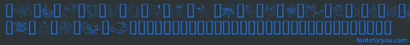 TylersPokemon Font – Blue Fonts on Black Background