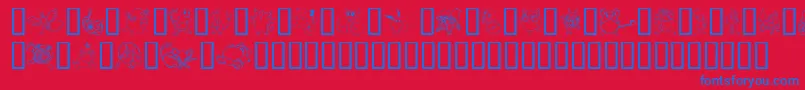 TylersPokemon Font – Blue Fonts on Red Background
