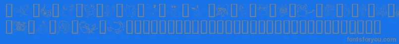 TylersPokemon Font – Gray Fonts on Blue Background
