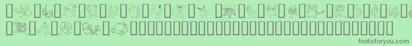 TylersPokemon Font – Gray Fonts on Green Background