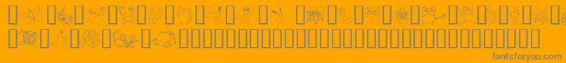 TylersPokemon Font – Gray Fonts on Orange Background