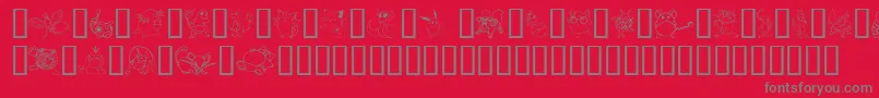 TylersPokemon Font – Gray Fonts on Red Background