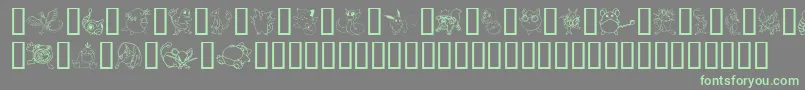 TylersPokemon Font – Green Fonts on Gray Background