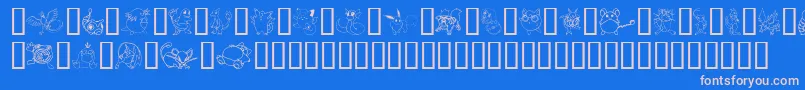TylersPokemon Font – Pink Fonts on Blue Background