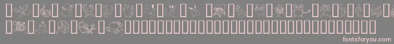TylersPokemon Font – Pink Fonts on Gray Background