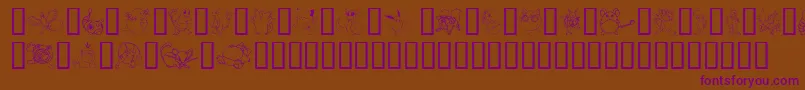 TylersPokemon Font – Purple Fonts on Brown Background