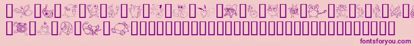 TylersPokemon Font – Purple Fonts on Pink Background