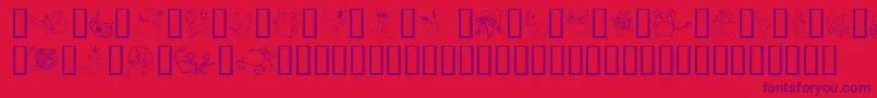 TylersPokemon Font – Purple Fonts on Red Background
