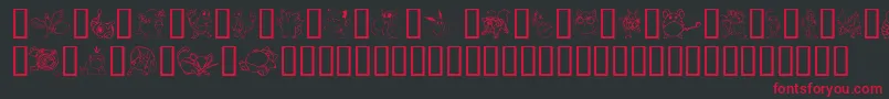 TylersPokemon Font – Red Fonts on Black Background