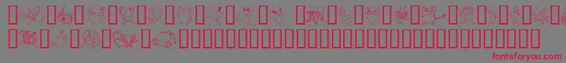 TylersPokemon Font – Red Fonts on Gray Background