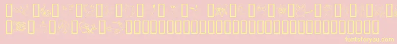 TylersPokemon Font – Yellow Fonts on Pink Background
