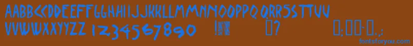 PaulistanaRegular Font – Blue Fonts on Brown Background