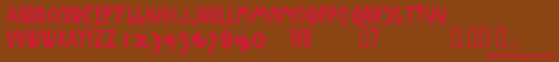 PaulistanaRegular Font – Red Fonts on Brown Background