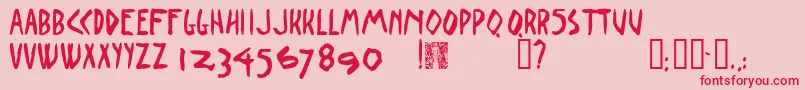 PaulistanaRegular Font – Red Fonts on Pink Background