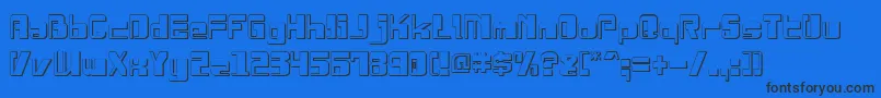 Шрифт DrosselmeyerShadow – чёрные шрифты на синем фоне