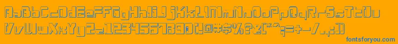 DrosselmeyerShadow Font – Blue Fonts on Orange Background