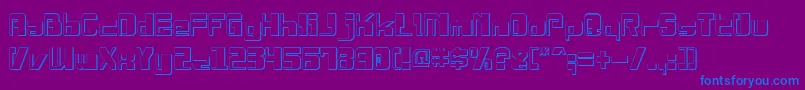 フォントDrosselmeyerShadow – 紫色の背景に青い文字