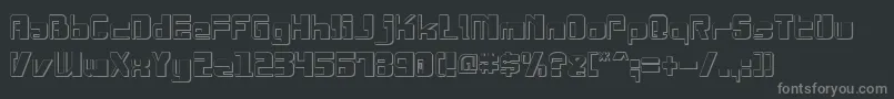 Czcionka DrosselmeyerShadow – szare czcionki na czarnym tle