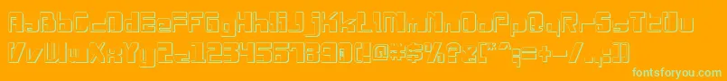 DrosselmeyerShadow Font – Green Fonts on Orange Background