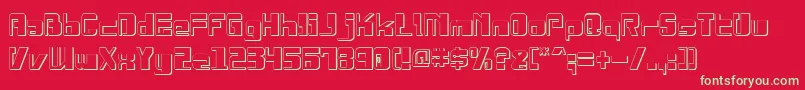 フォントDrosselmeyerShadow – 赤い背景に緑の文字