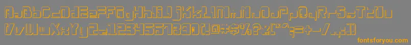 DrosselmeyerShadow-Schriftart – Orangefarbene Schriften auf grauem Hintergrund