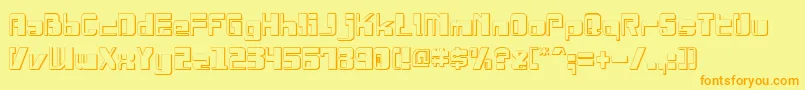 DrosselmeyerShadow Font – Orange Fonts on Yellow Background