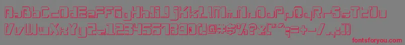 フォントDrosselmeyerShadow – 赤い文字の灰色の背景