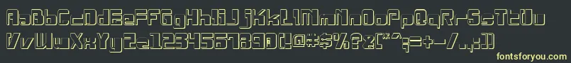 Шрифт DrosselmeyerShadow – жёлтые шрифты на чёрном фоне