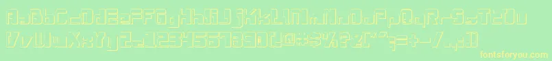 En savoir plus sur la police DrosselmeyerShadow Police DrosselmeyerShadow – polices jaunes sur fond vert