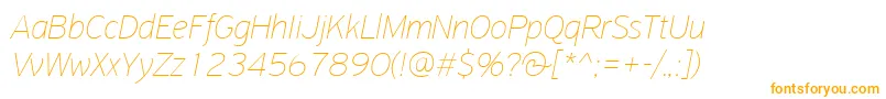 PfhighwaysansproExtrathinitalic-fontti – oranssit fontit