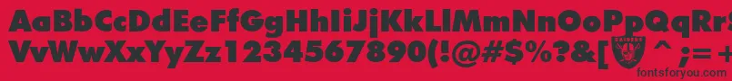 Raiders Font – Black Fonts on Red Background