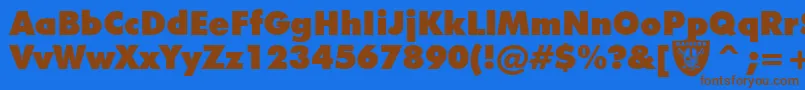 Raiders Font – Brown Fonts on Blue Background