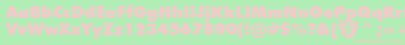 Raiders Font – Pink Fonts on Green Background