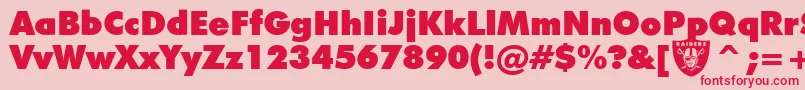 Raiders Font – Red Fonts on Pink Background